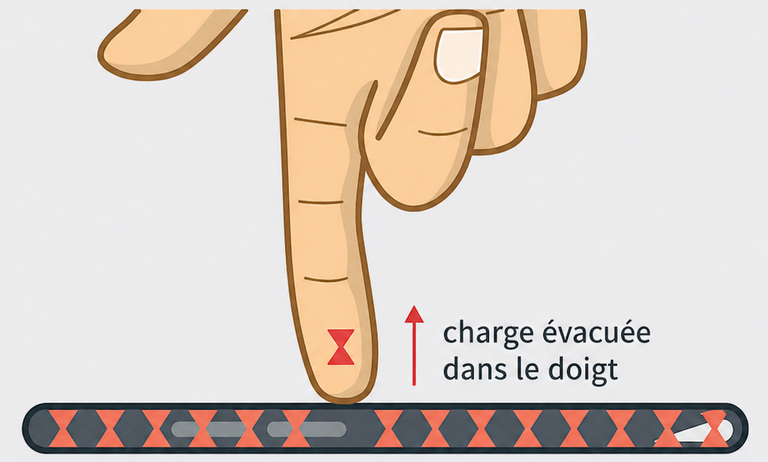 Principe de l'écran tactile capacitif
